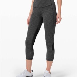 Lululemon Pace Rival Mid-Rise Crop 22”
Heathered Black / Black
